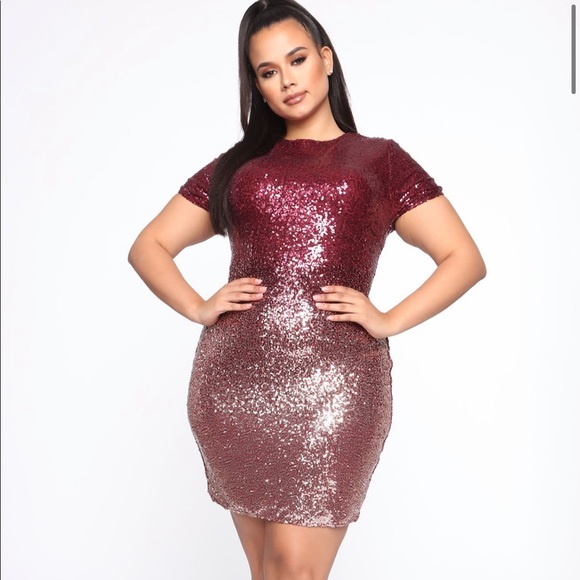 Fashion Nova Dresses & Skirts - PLUS Drop A Pin Sequin Mini Dress